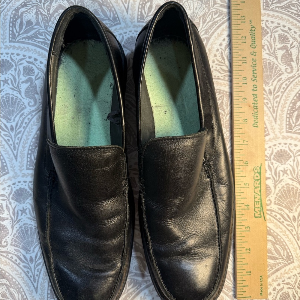 Dr. Scholl's Black Leather Slip-On Loafers